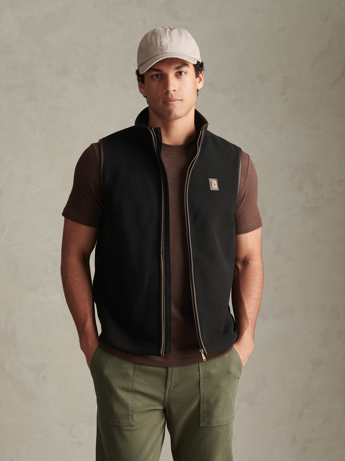 Mens Heritage Micro Fleece Gilet Black