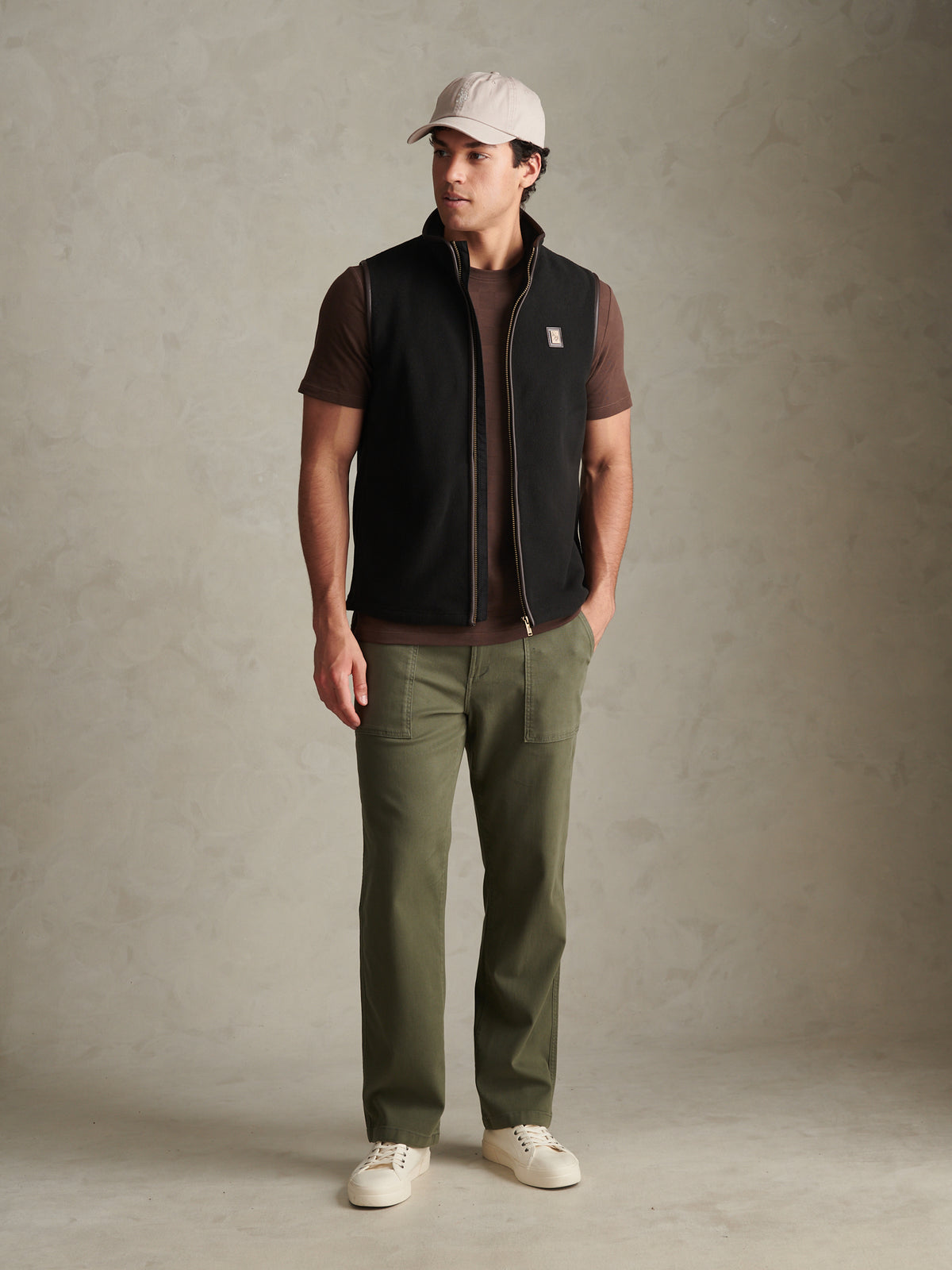 Mens Heritage Micro Fleece Gilet Black
