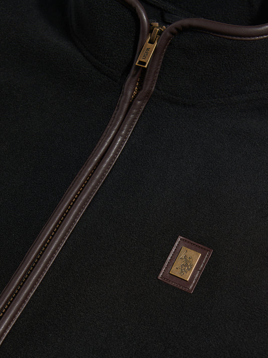 Mens Heritage Micro Fleece Gilet Black
