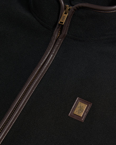 Mens Heritage Micro Fleece Gilet Black