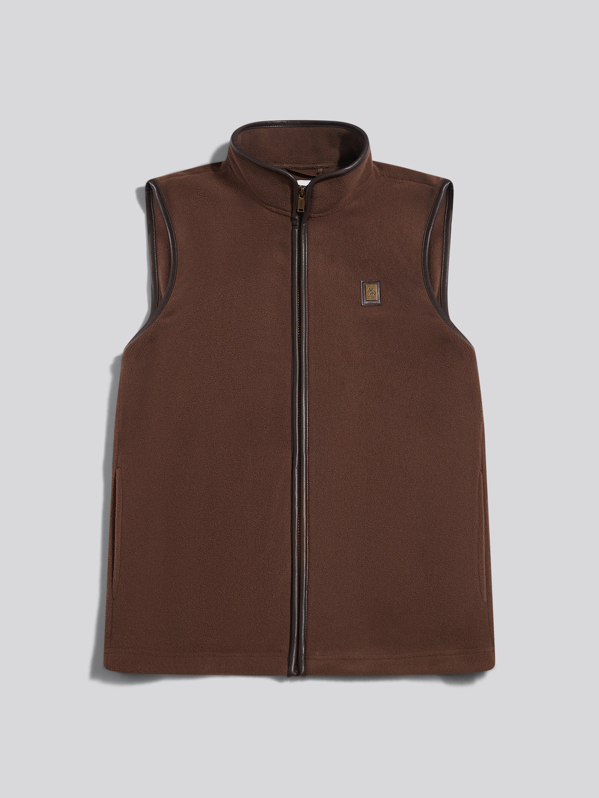 Mens Heritage Micro Fleece Gilet Bracken
