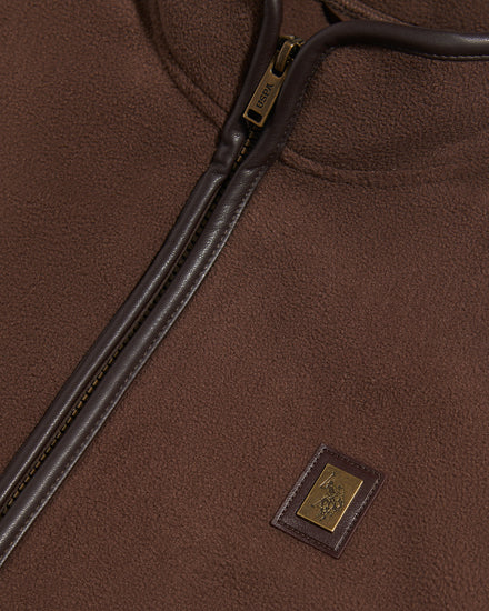 Mens Heritage Micro Fleece Gilet Bracken
