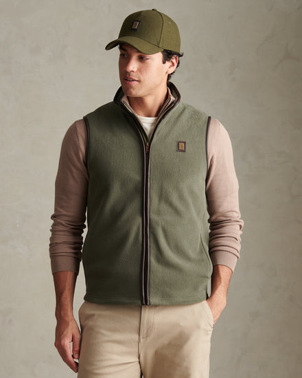 Mens Heritage Micro Fleece Gilet Beetle