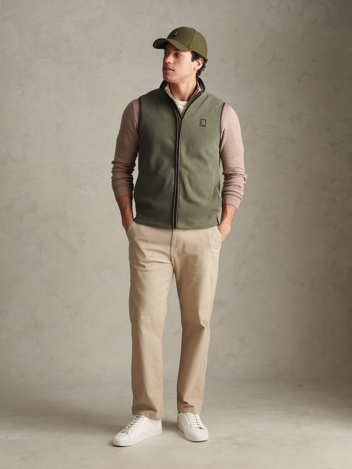 Mens Heritage Micro Fleece Gilet Beetle