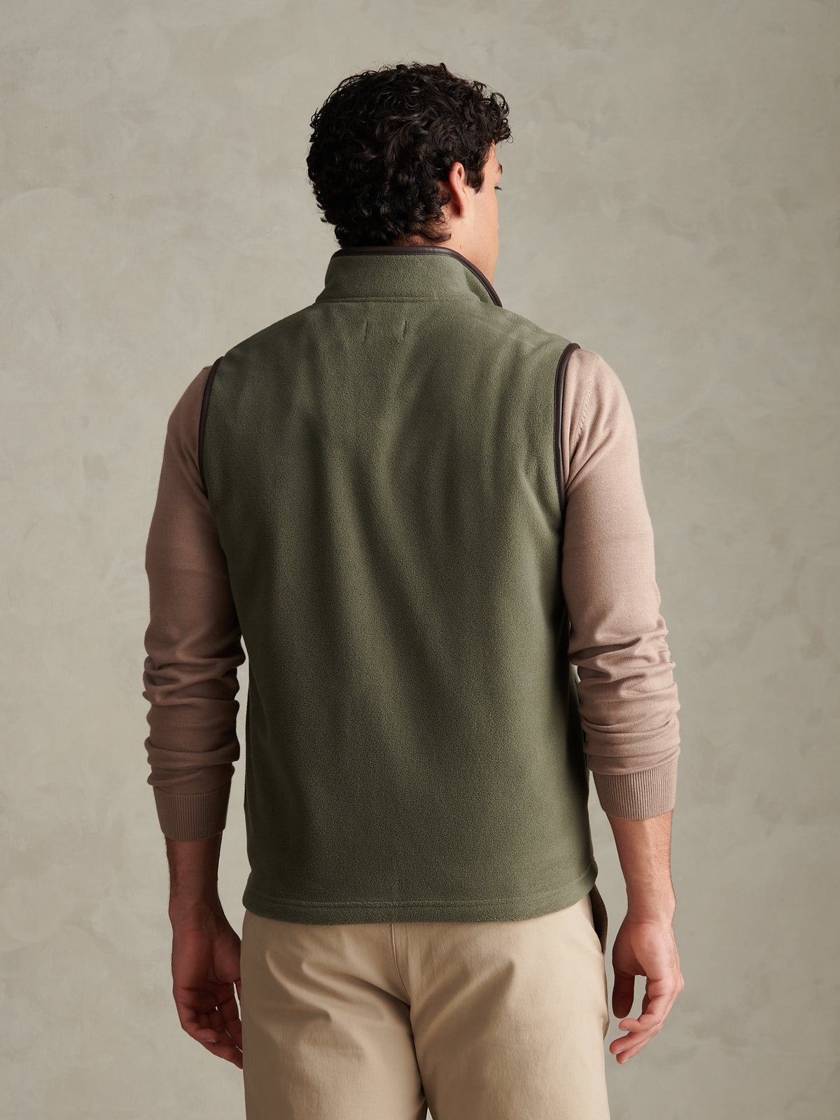 Mens Heritage Micro Fleece Gilet Beetle