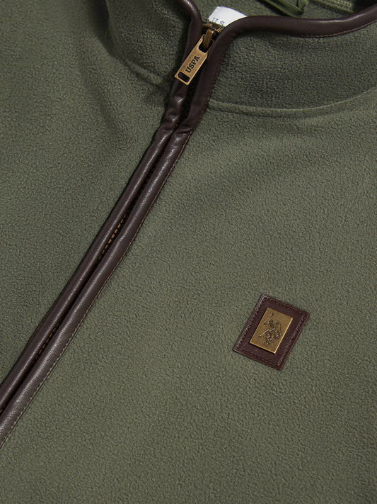 Mens Heritage Micro Fleece Gilet Beetle