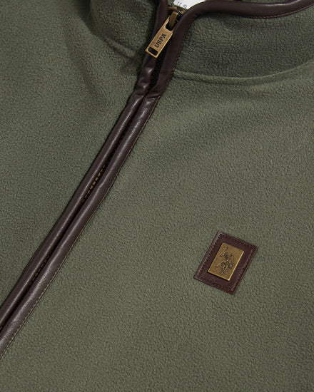Mens Heritage Micro Fleece Gilet Beetle