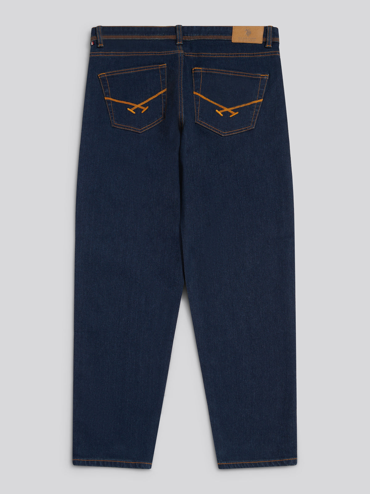 Mens Comfort Stretch Tapered Fit Jeans Rinse Wash