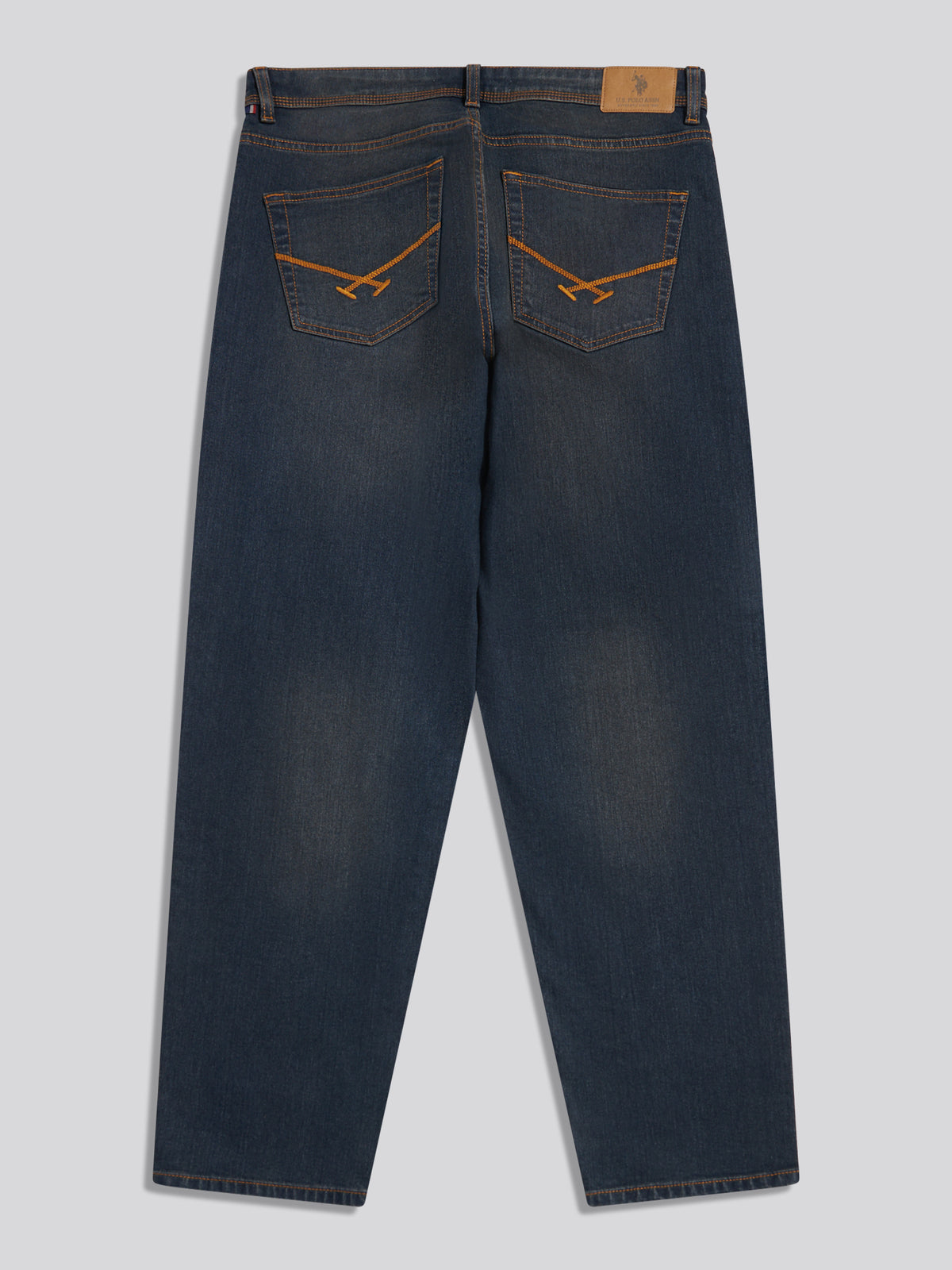 Mens Comfort Stretch Tapered Fit Jeans Blue Grey Wash