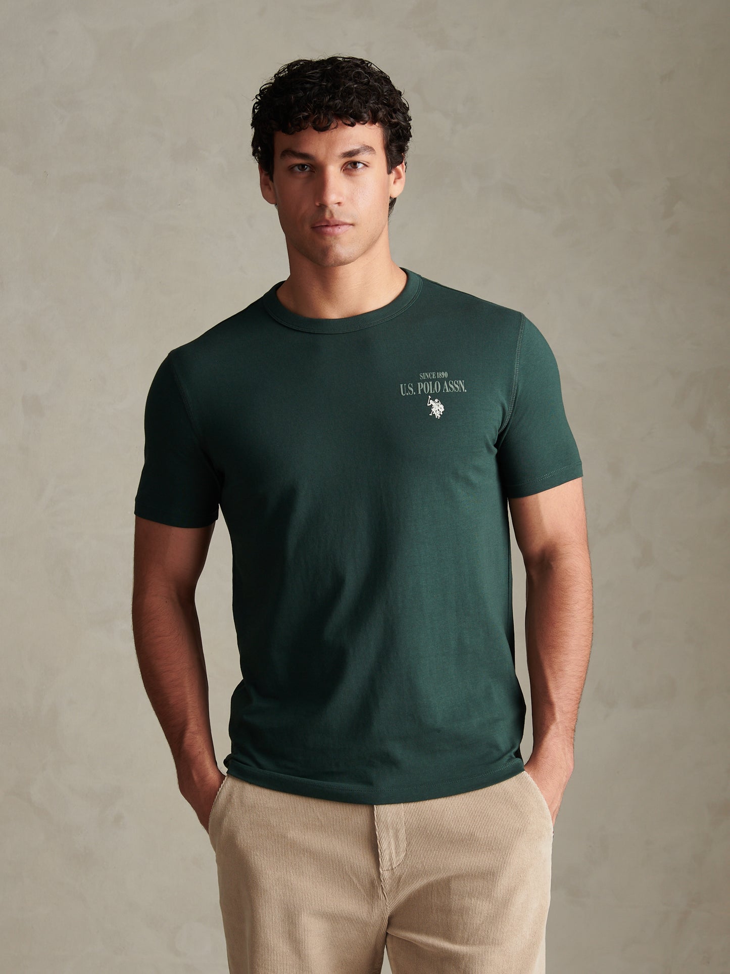 Mens Authentic Front & Back Graphic T-Shirt Green Gables