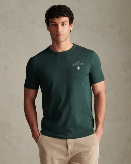 Mens Authentic Front & Back Graphic T-Shirt Green Gables