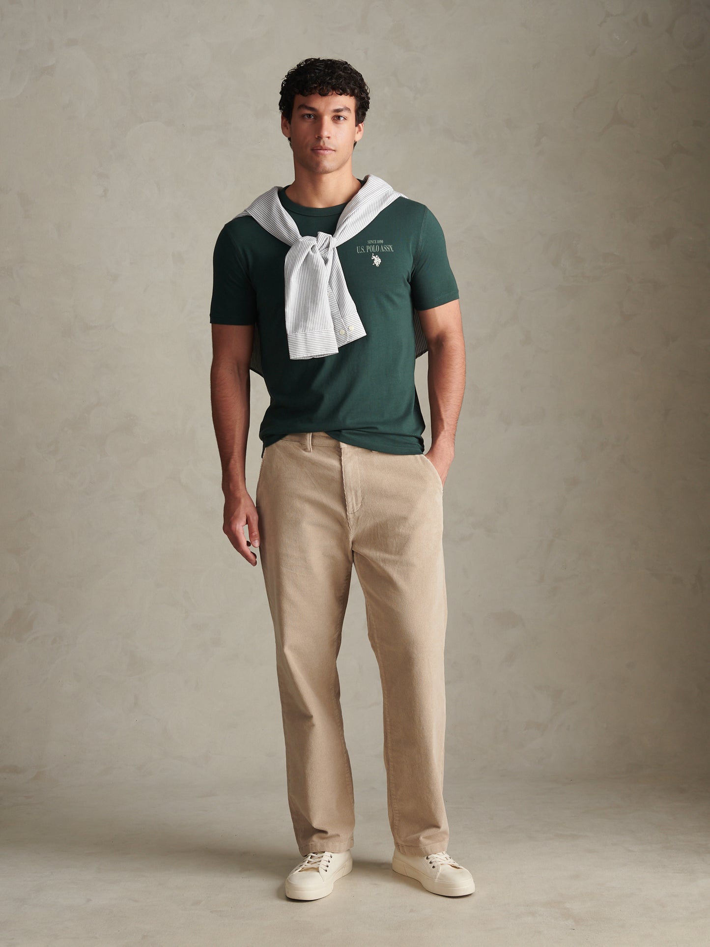 Mens Authentic Front & Back Graphic T-Shirt Green Gables
