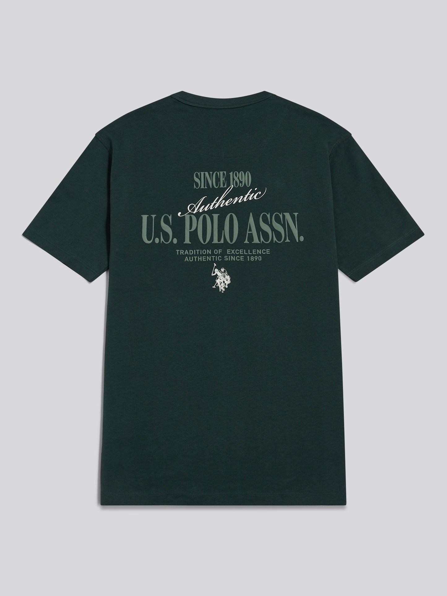 Mens Authentic Front & Back Graphic T-Shirt Green Gables