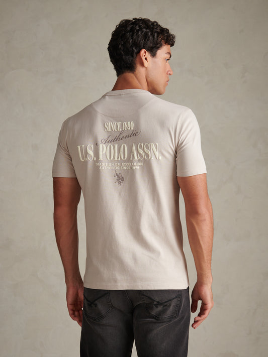 Mens Authentic Front & Back Graphic T-Shirt Nacreous Clouds