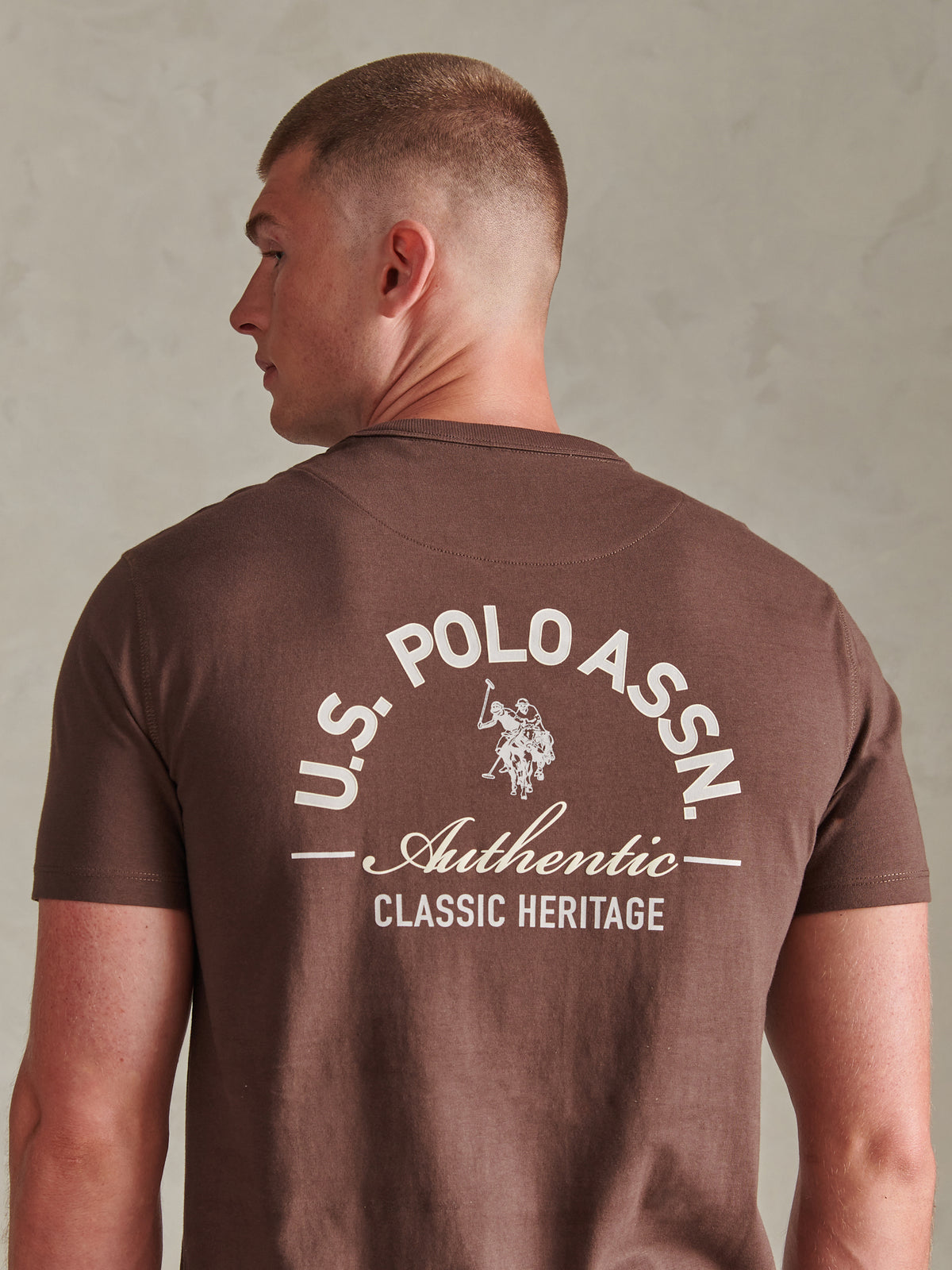 Mens Classic Heritage Front & Back Graphic T-Shirt Bracken