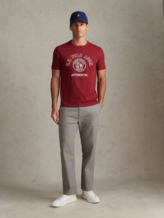 Mens Varsity Graphic T-Shirt Cabernet