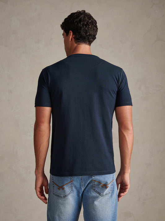Mens Varsity Graphic T-Shirt Dark Sapphire Navy
