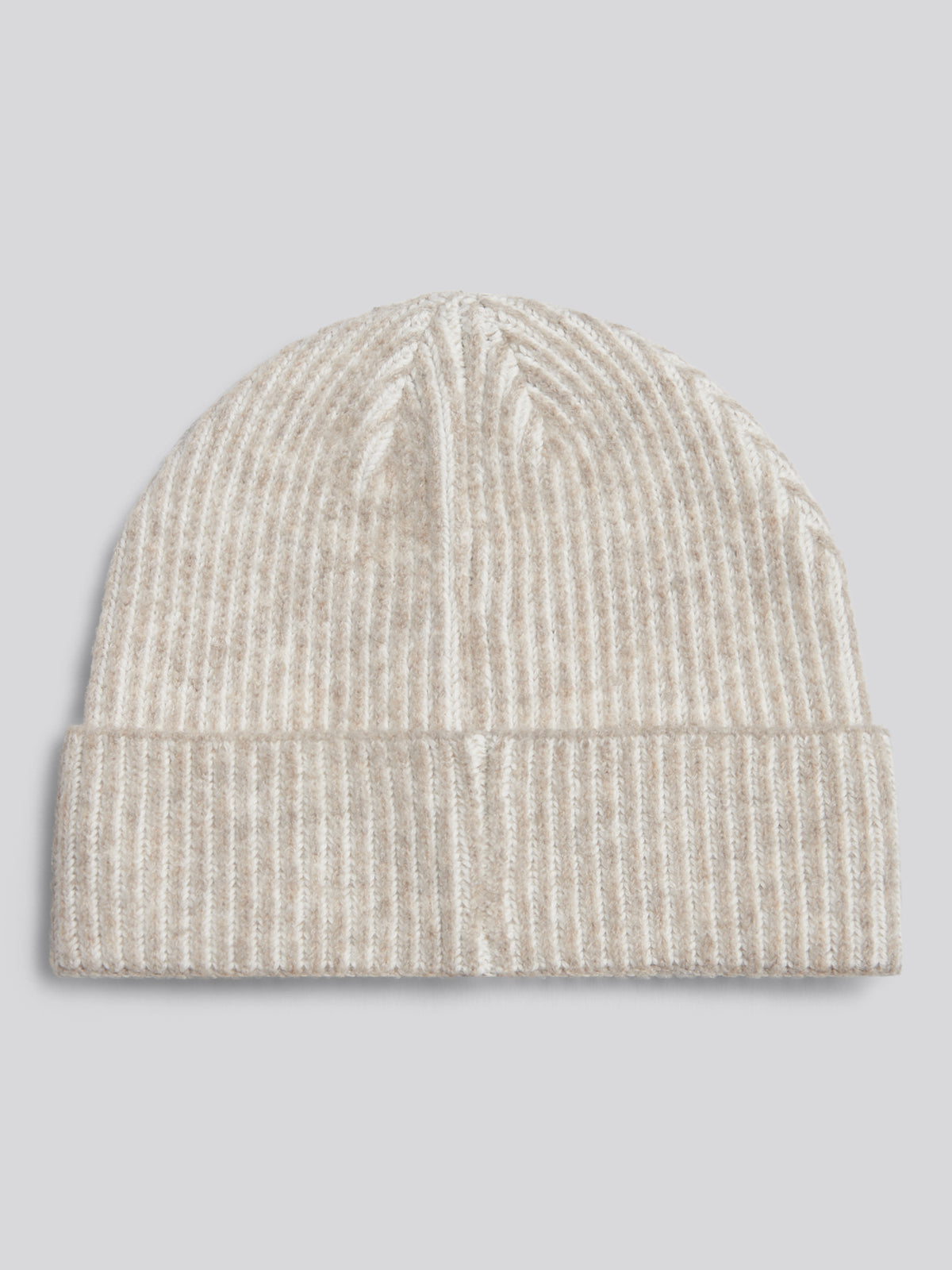 Mens Plated Rib Knit Beanie Nacreous Clouds