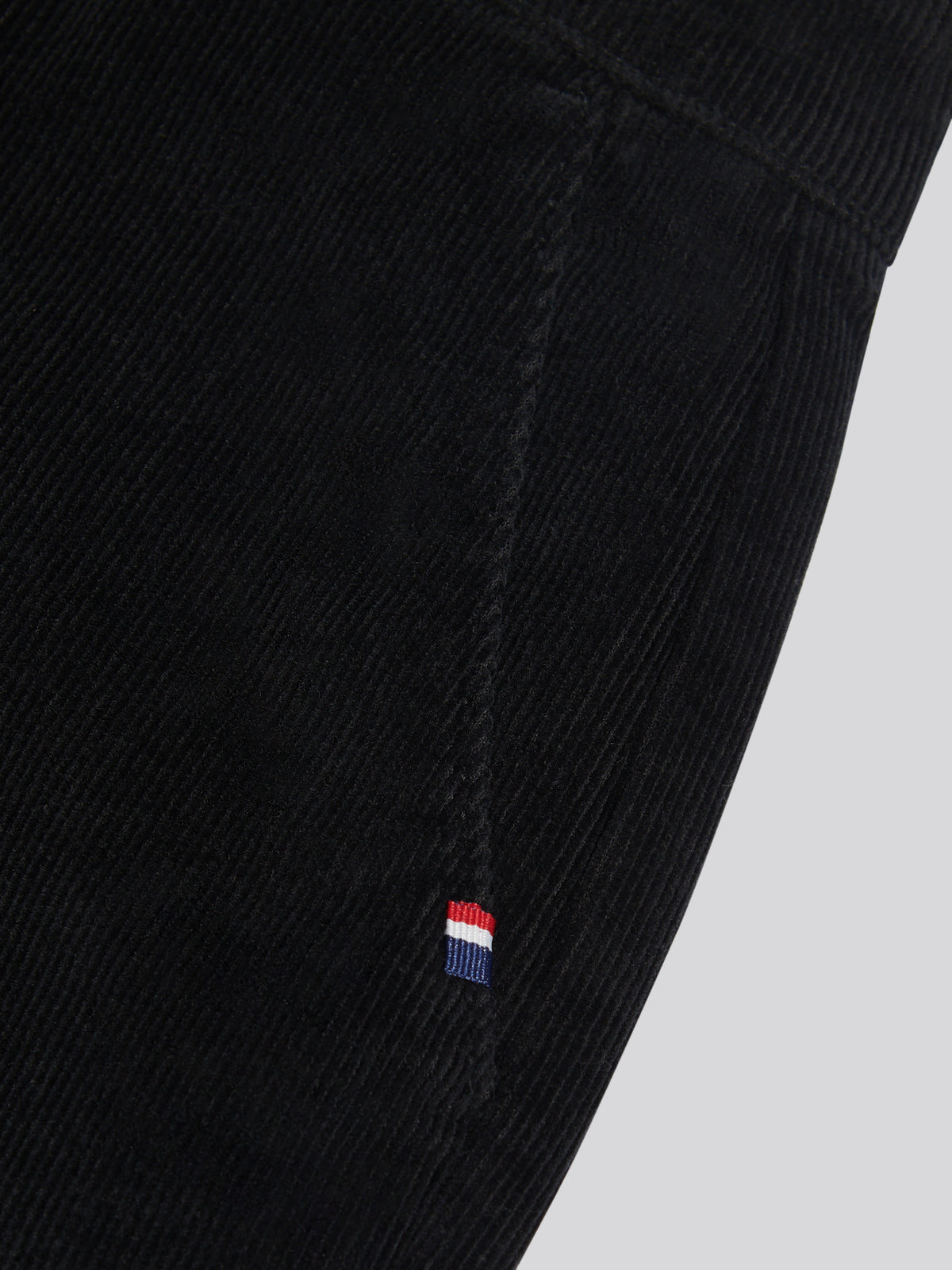 Mens Classic Fit Cord Chinos Black