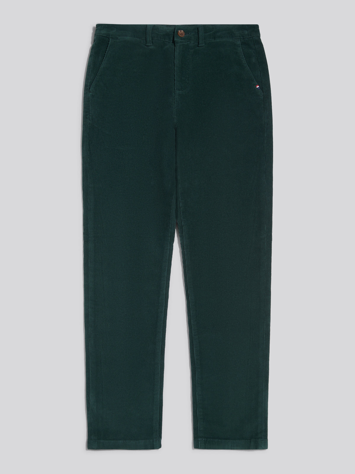 Mens Classic Fit Cord Chinos Green Gables