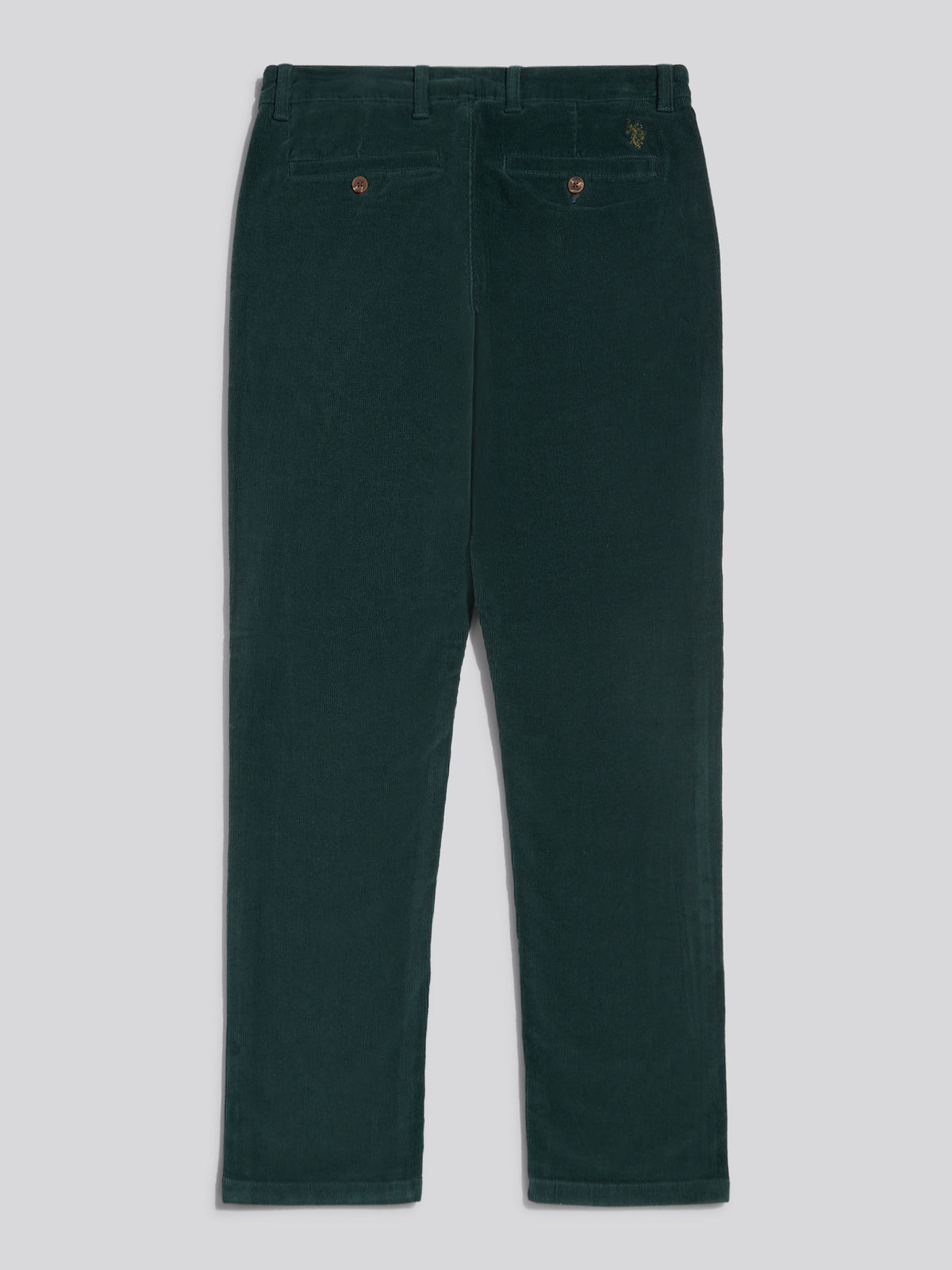Mens Classic Fit Cord Chinos Green Gables