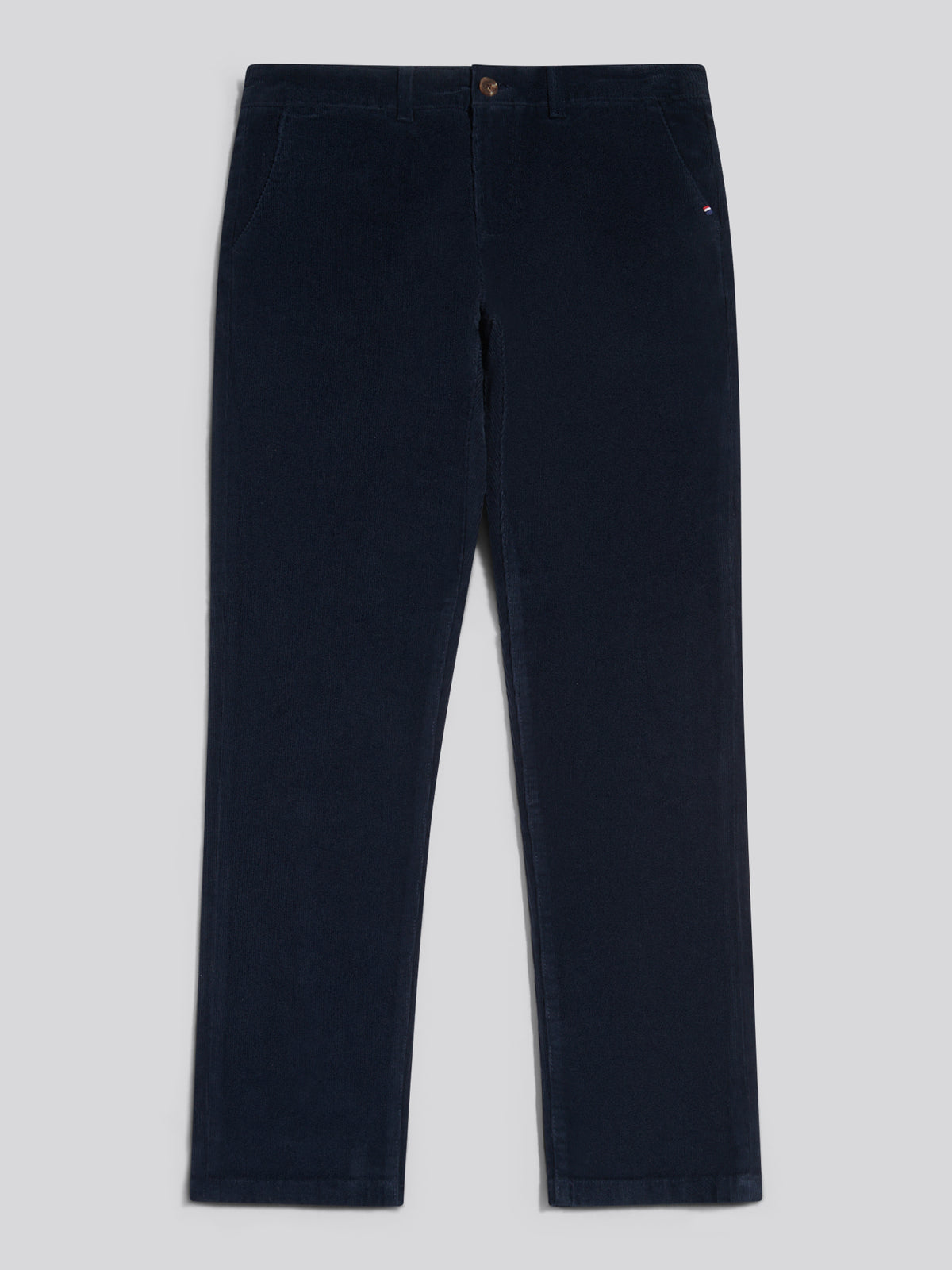 Mens Classic Fit Cord Chinos Dark Sapphire Navy / Haute Red DHM