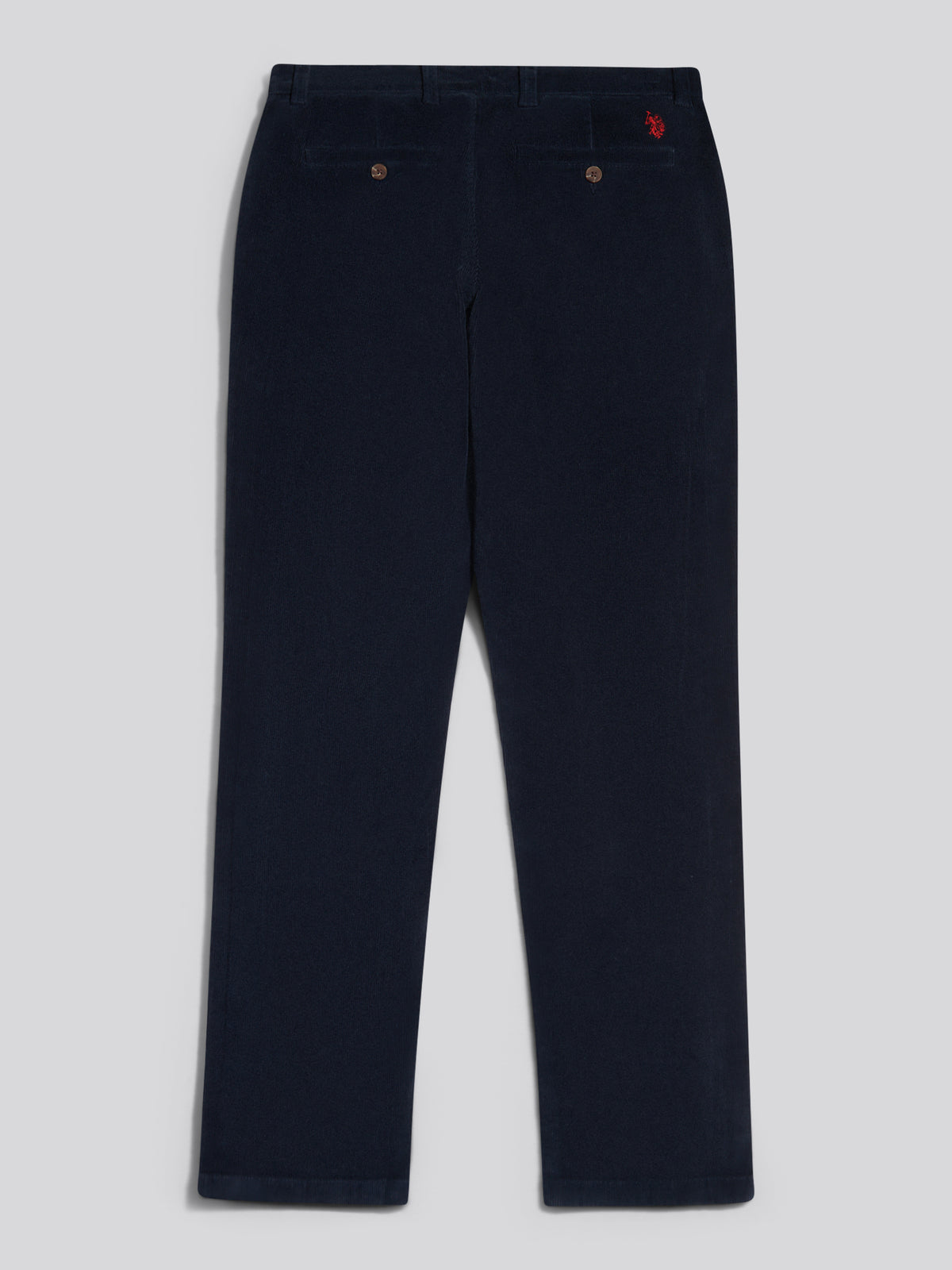 Mens Classic Fit Cord Chinos Dark Sapphire Navy / Haute Red DHM
