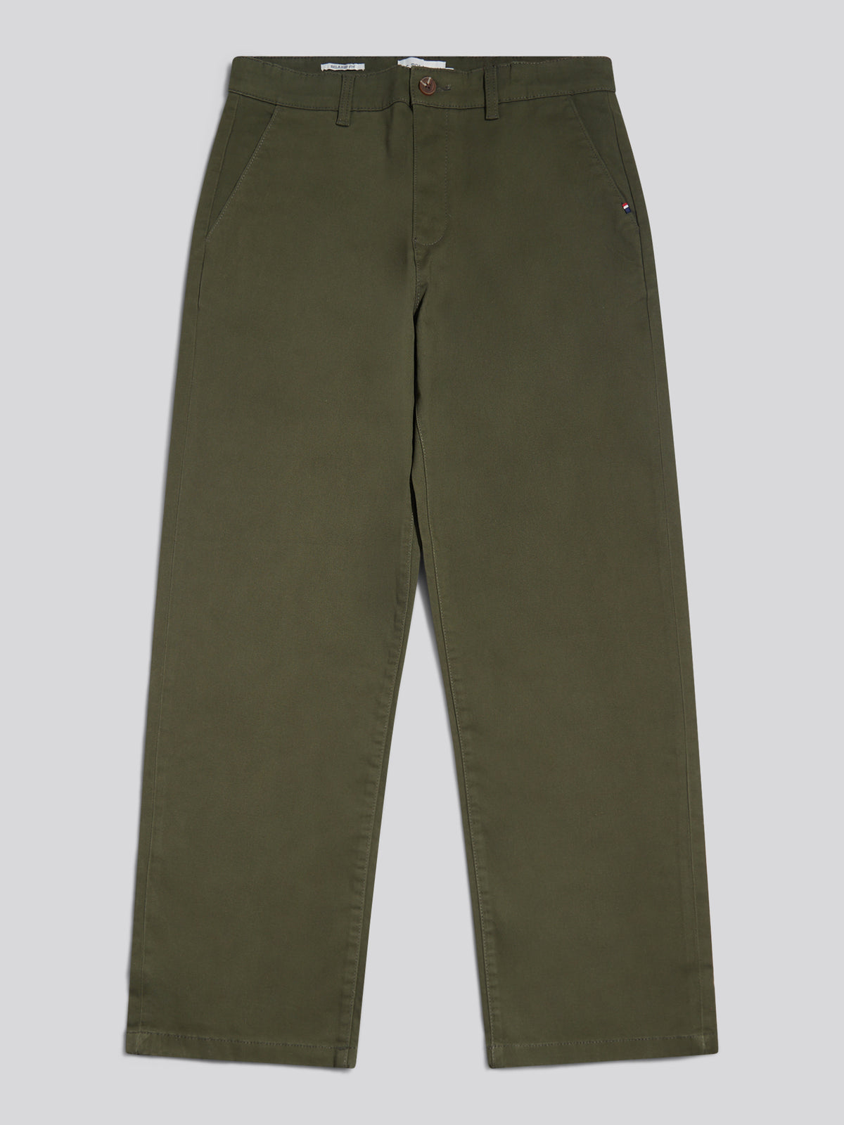 Mens Relaxed Fit Stretch Chinos Forest Night