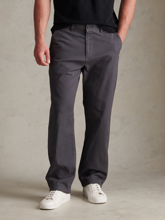 Mens Relaxed Fit Stretch Chinos Ebony