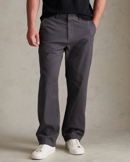 Mens Relaxed Fit Stretch Chinos Ebony
