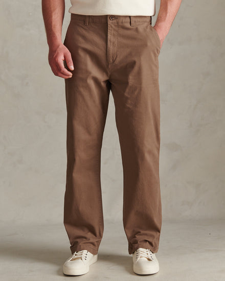 Mens Relaxed Fit Stretch Chinos Shitake