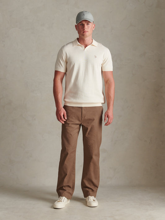 Mens Relaxed Fit Stretch Chinos Shitake