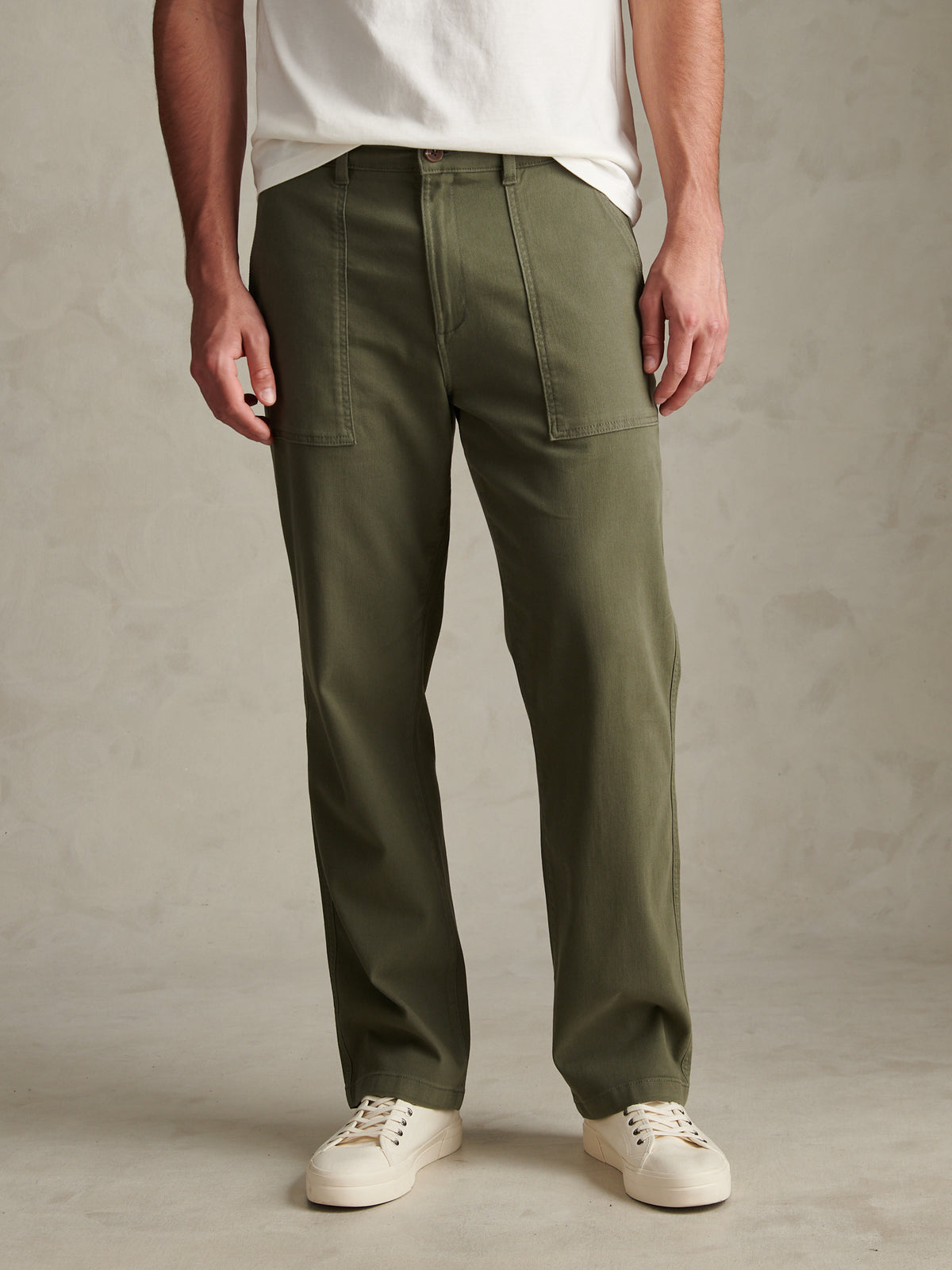 Mens Classic Fit Dobby Chinos Beetle