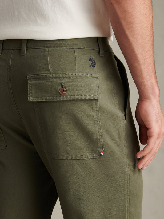 Mens Classic Fit Dobby Chinos Beetle
