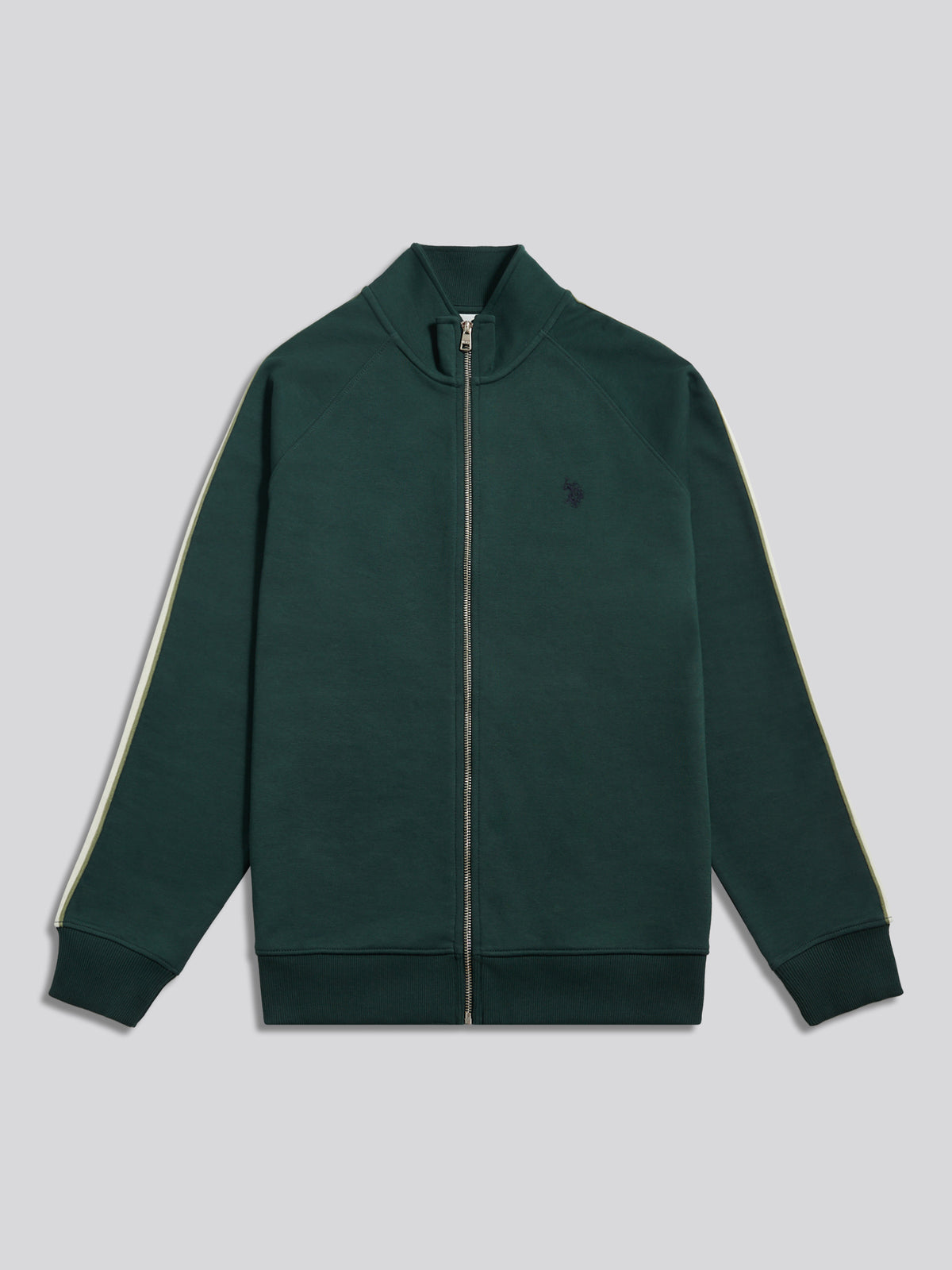 Mens Raglan Taped Funnel Neck Track Jacket Green Gables