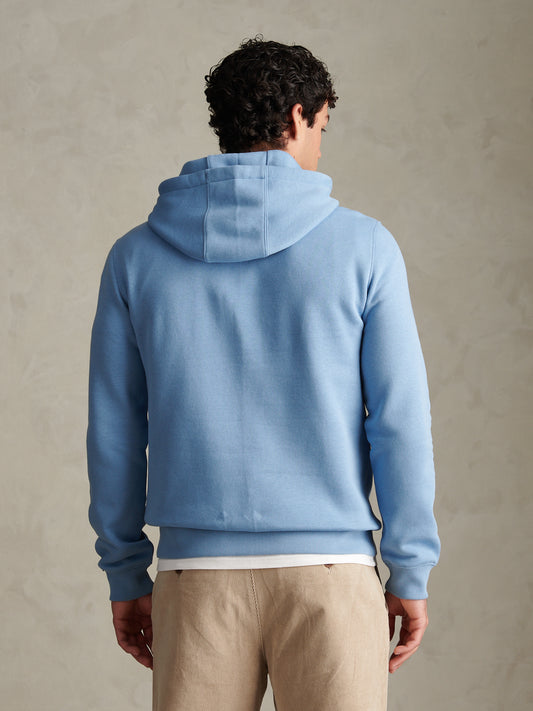 Mens Large Double Horsemen Graphic Hoodie Ashleigh Blue