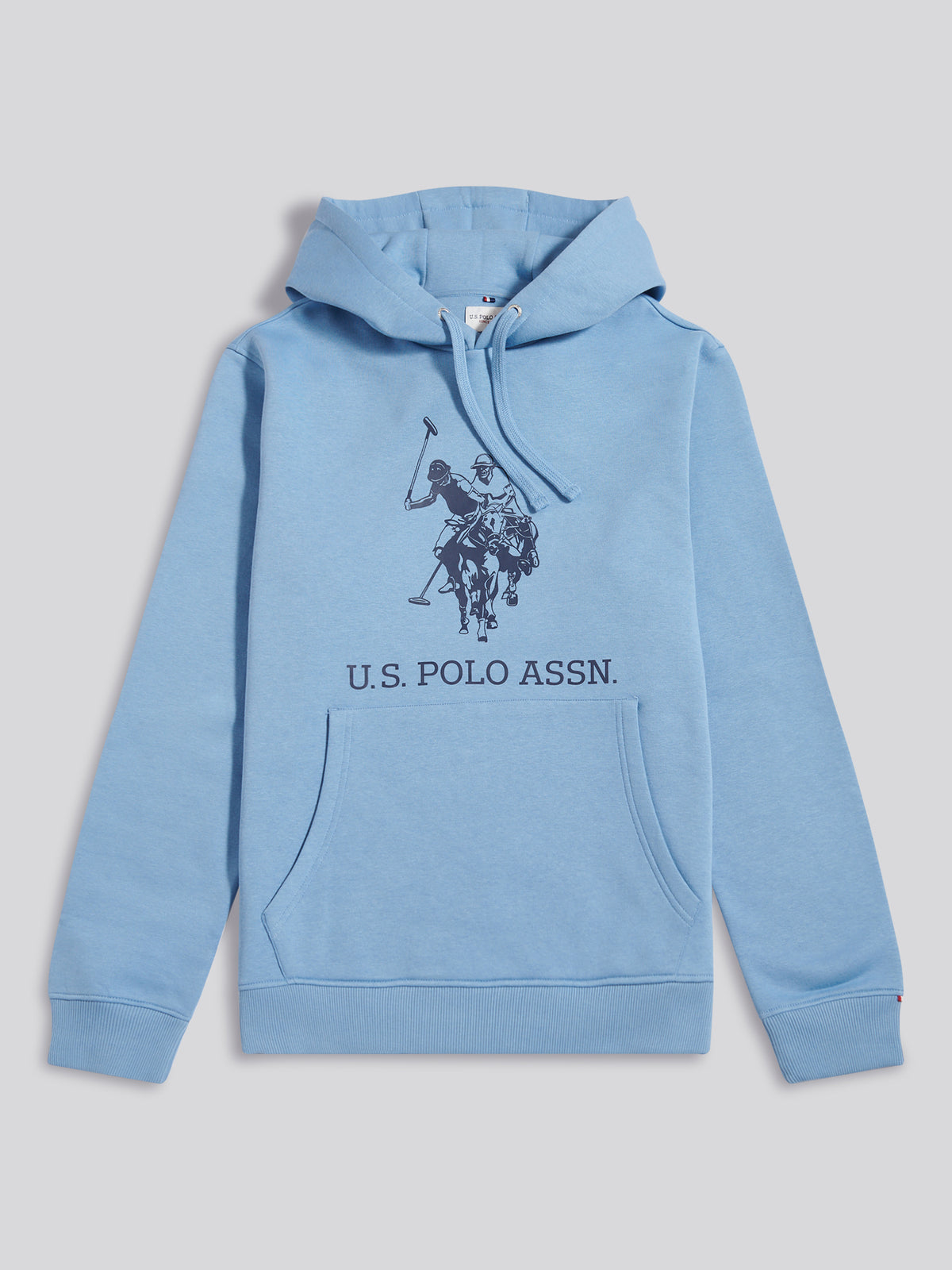 Mens Large Double Horsemen Graphic Hoodie Ashleigh Blue