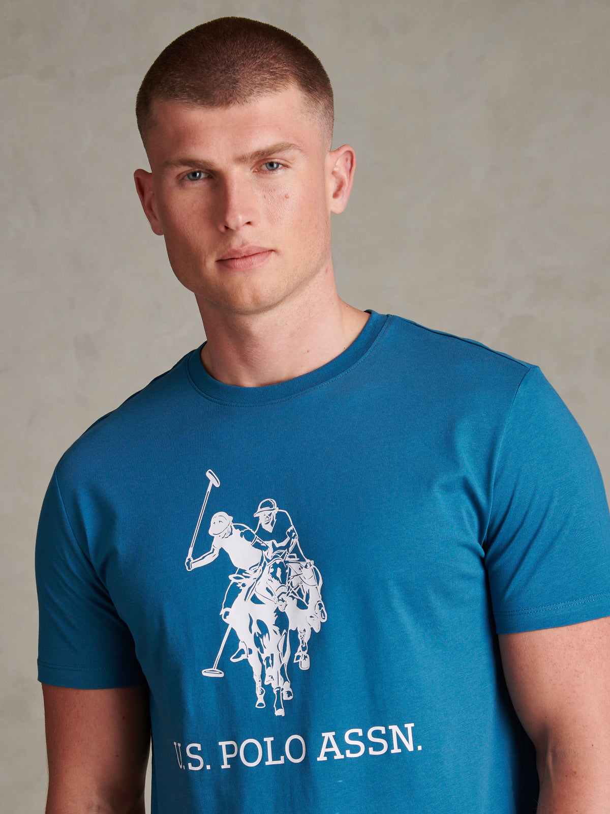 Mens Large Double Horsemen Graphic T-Shirt Midnight