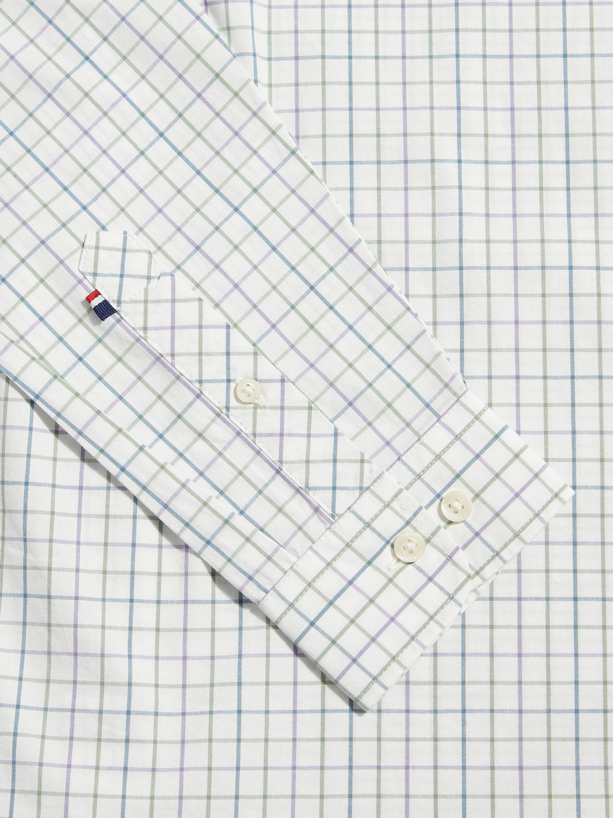 Mens Windowpane Check Shirt Whisper White
