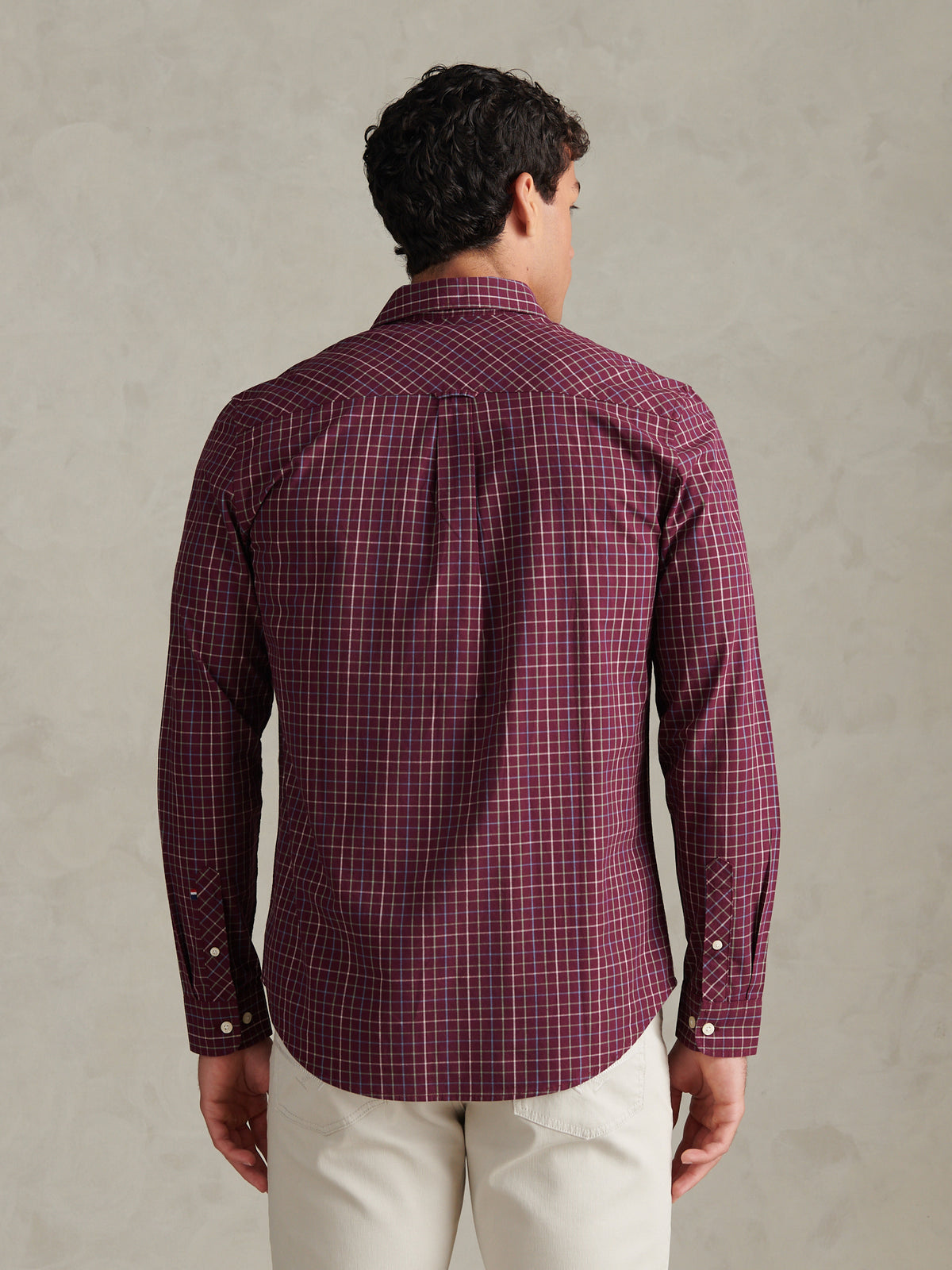 Mens Windowpane Check Shirt Fig