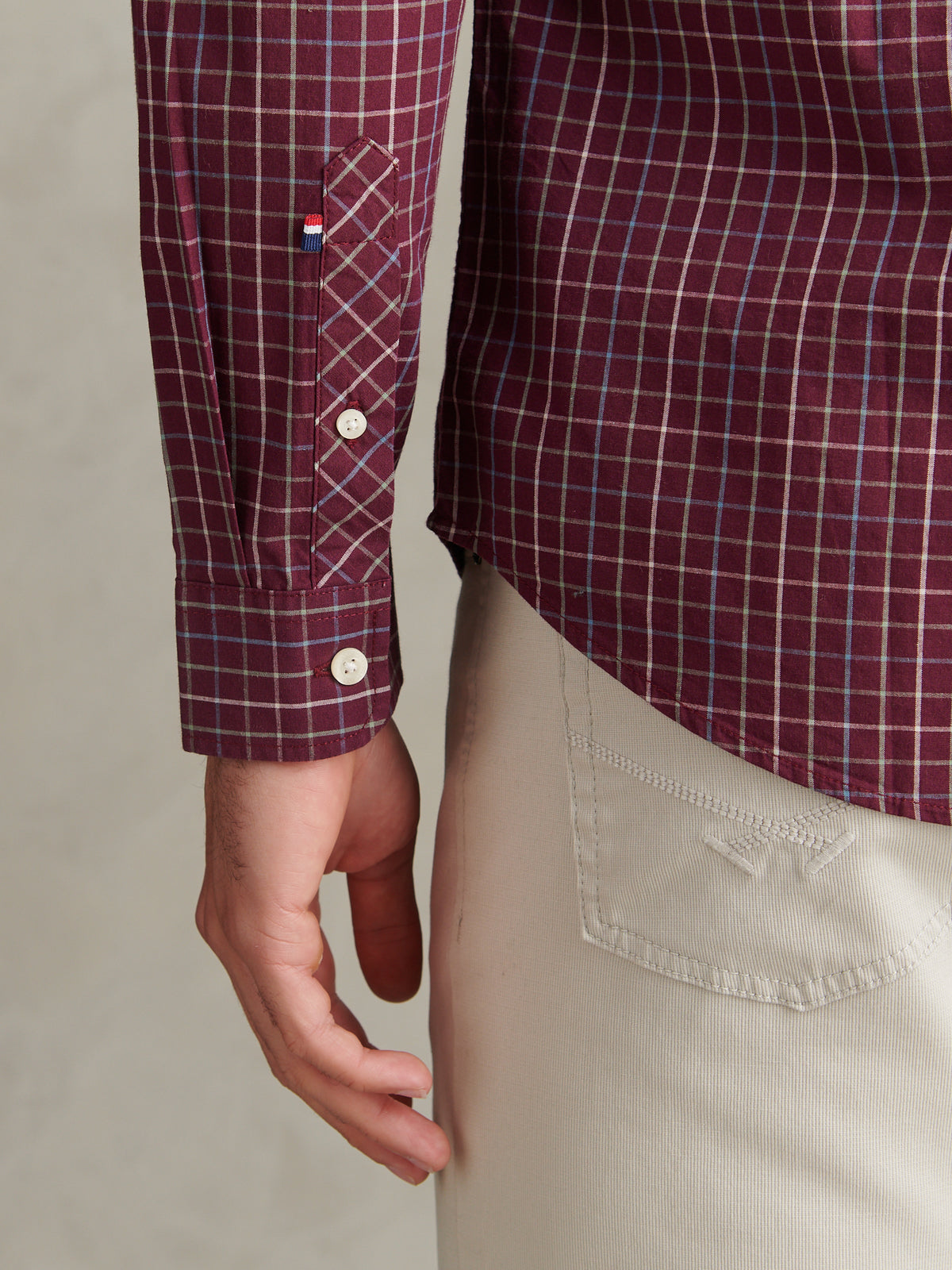Mens Windowpane Check Shirt Fig