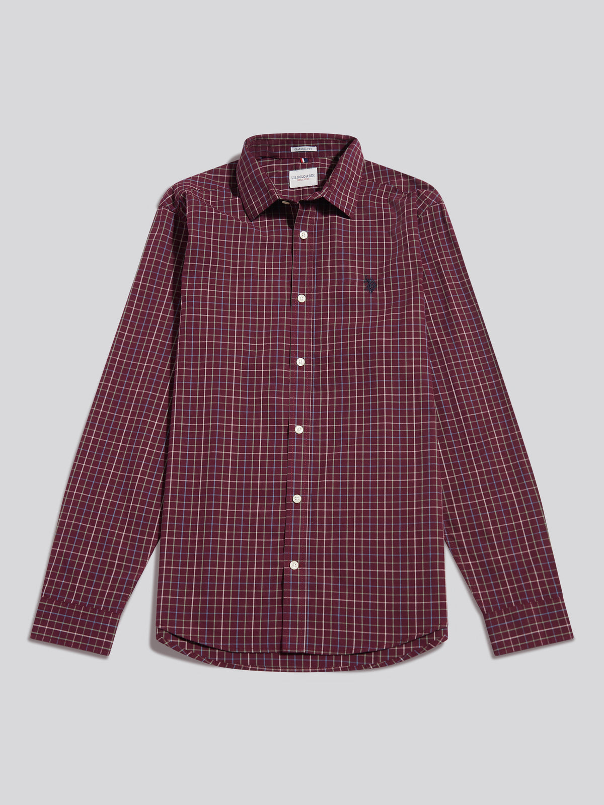 Mens Windowpane Check Shirt Fig