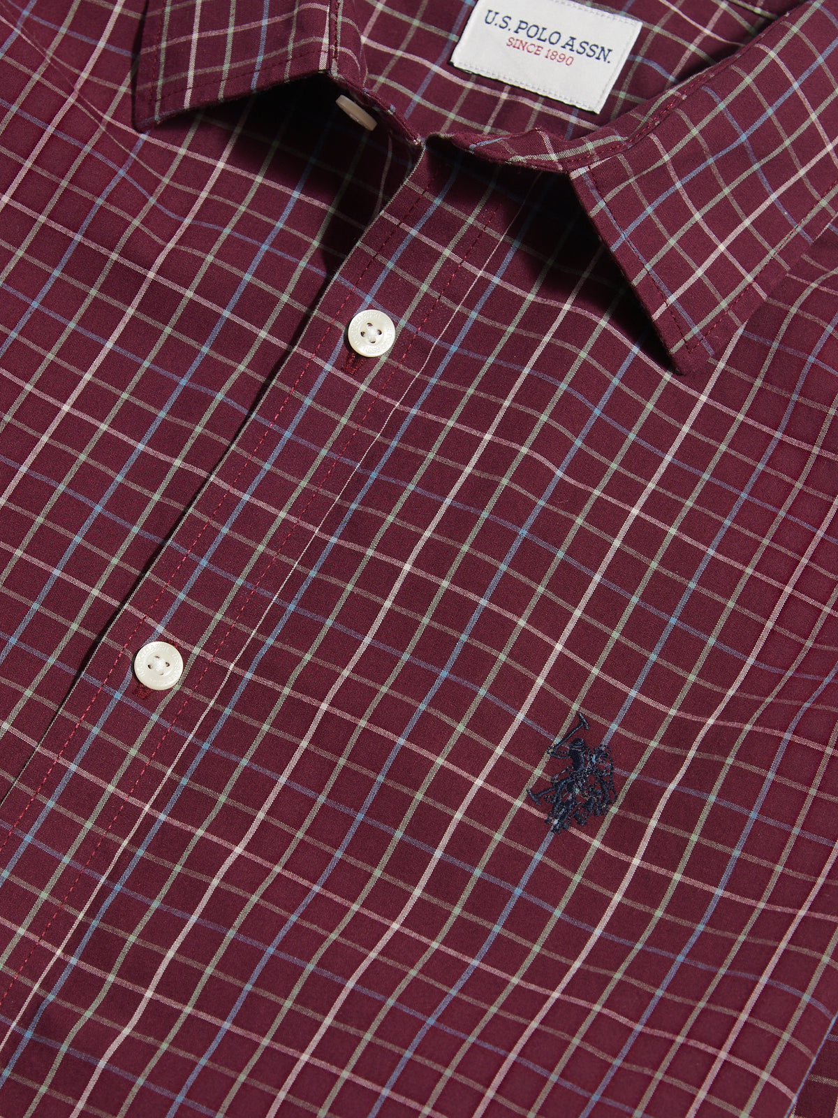 Mens Windowpane Check Shirt Fig