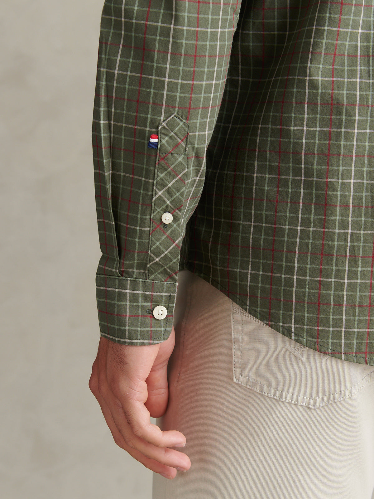 Mens Windowpane Check Shirt Beetle