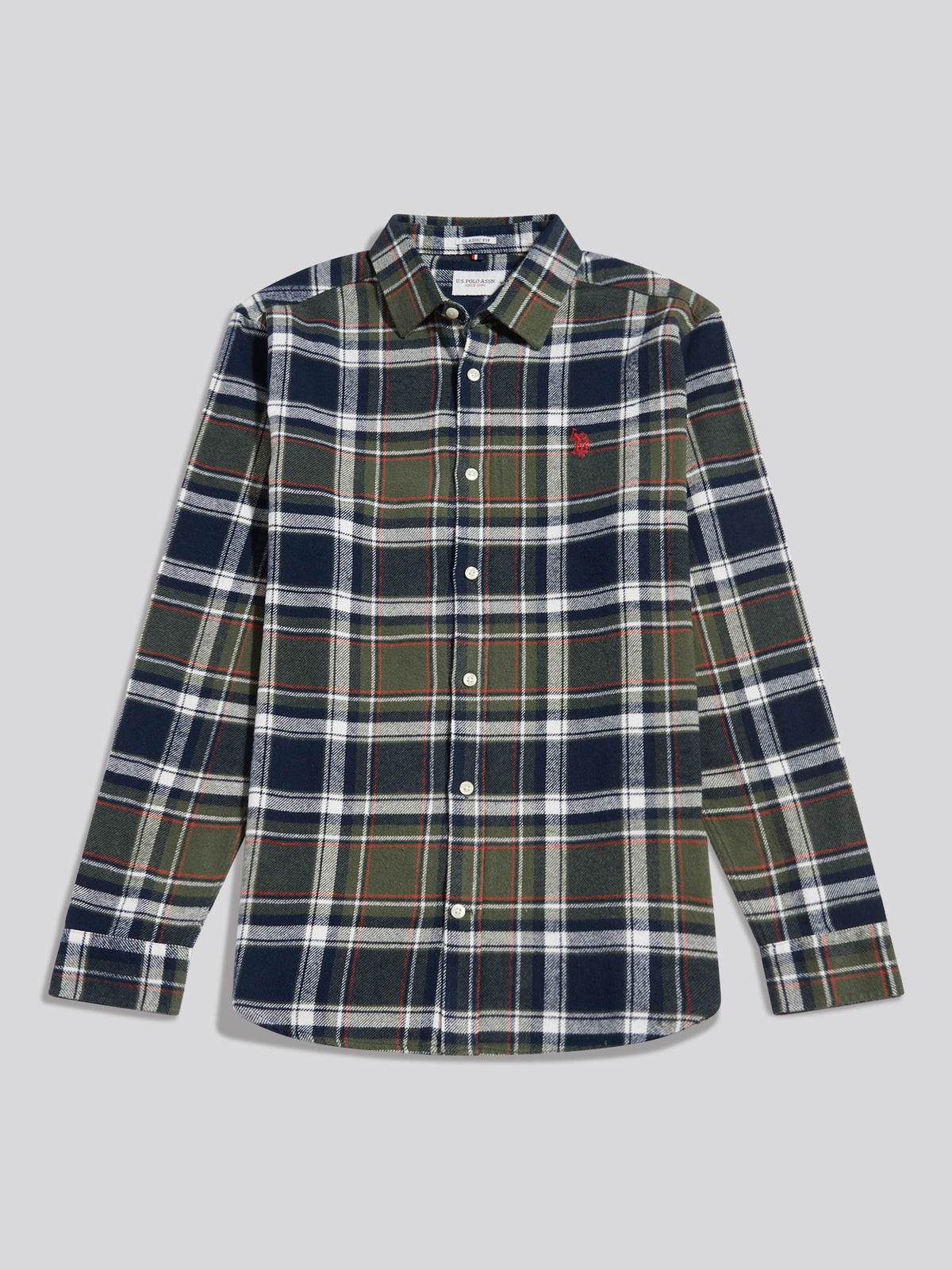 Mens Soft Tartan Check Shirt Beetle
