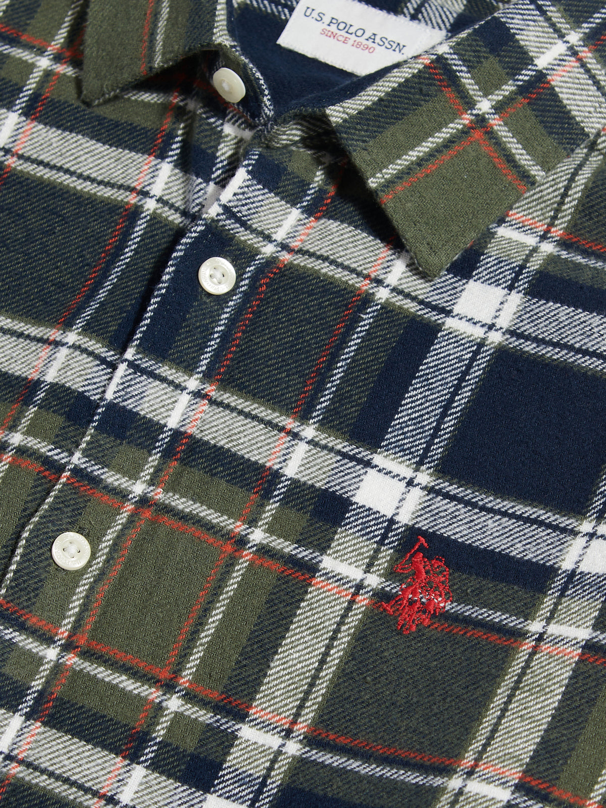 Mens Soft Tartan Check Shirt Beetle