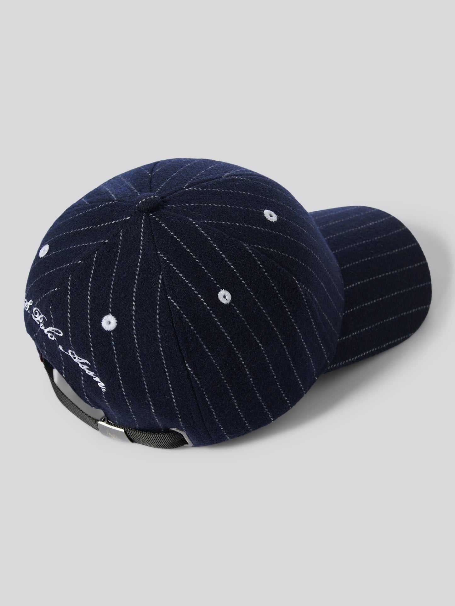 Mens Baseball Stripe Melton Cap Dark Sapphire Navy