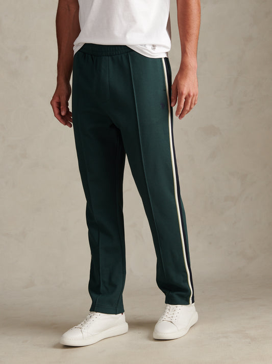 Taped Pleated Track Suit Jogger Green Gables