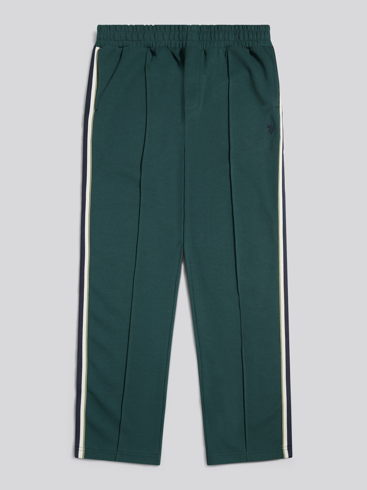 Mens Taped Pleated Tracksuit Joggers Green Gables