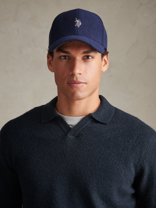 Mens Corduroy Baseball Cap Dark Sapphire Navy